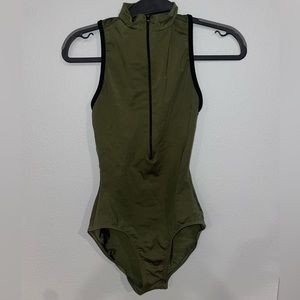 Mariia High Neck Zipper Ballet Leotard